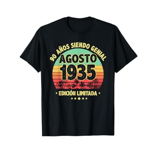 Agosto 1935 90 Años Hombre Cumpleaños Regalo Agosto 1935 Camiseta