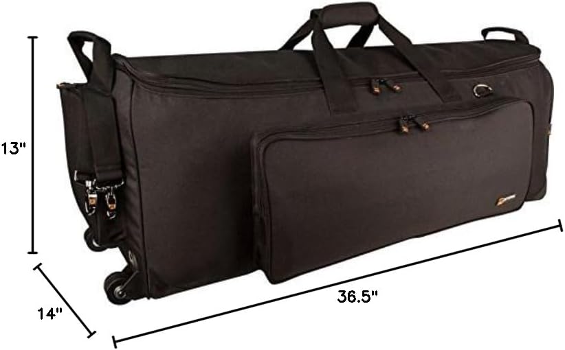 Protec Black Hardside 36" Hardware Bag with Wheels