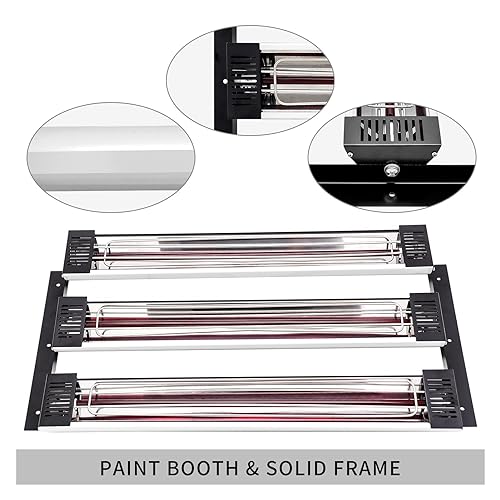Lumière chauffante à infrarouge 3000W à ondes courtes pour cuisson de vernis - 6