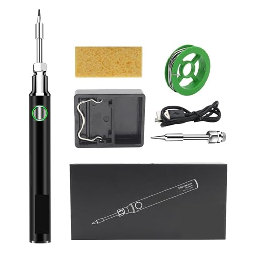 はんだごて 修理作業用のミニポータブルチップとリワークアクセサリを備えたワイヤレス充電電気はんだごてキット 急速加熱