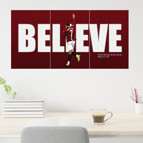 Image of Good Hope - Footballer Ronaldo Split Poster 12x18 Inch - Football Player Motivation Wall Art Soccer Football Player Motivational Design Paintingfor boys Bedroom living room Home GYM Sports gaming Office Men wall decoration