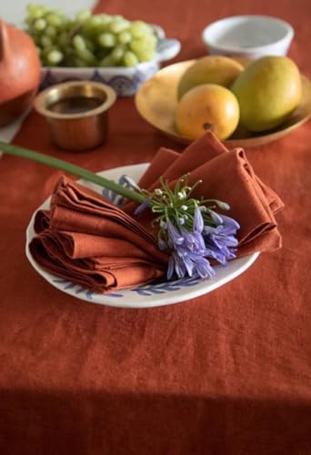 Servilleta de terracota INDACORIFY de algodón para decorar mesas de boda y banquetes 5