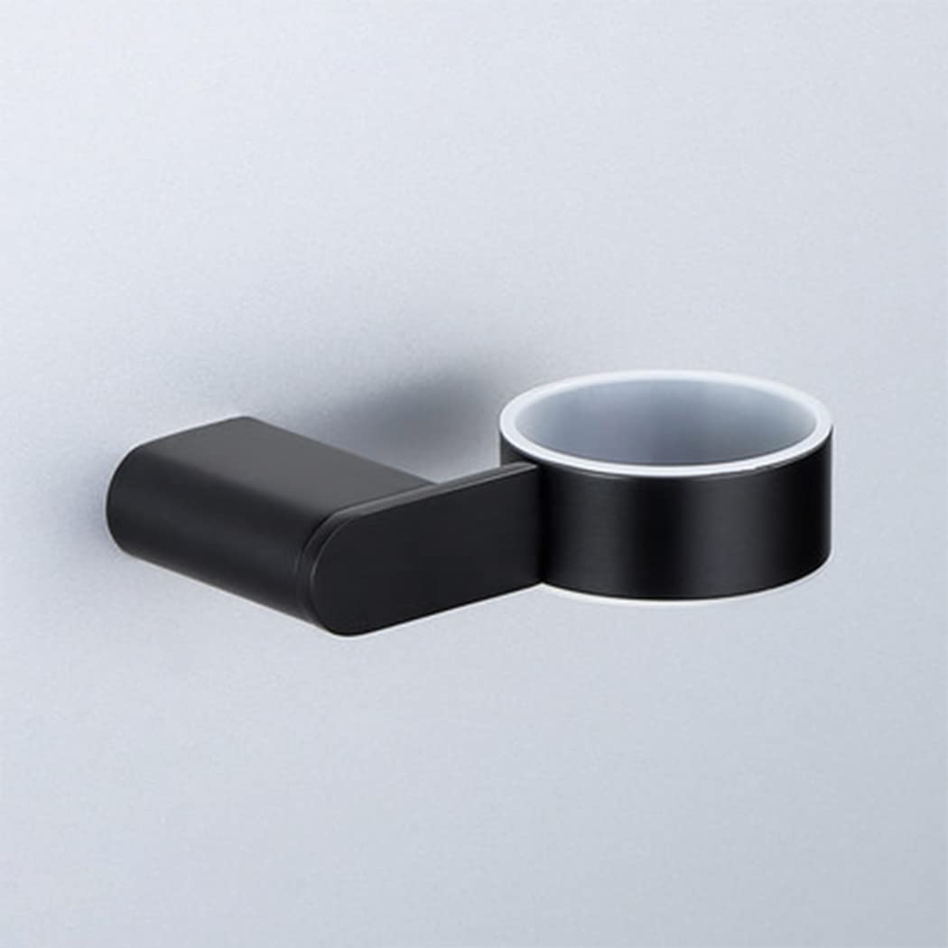 WRIST Zahnbürstenhalter, Schwarzer Zahnbürstenbecherhalter, An Der Wand Befestigter Zahnbürstenbecherhalter Aus Edelstahl, Milchglas, Einfache Installation Für Das Badezimmer