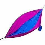 Black Mountain Products Parachute Camping Hammock with Nautical Grade Tree Ropes - Purple/Small