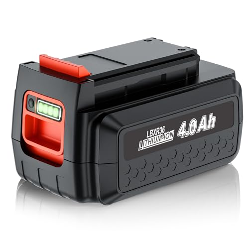 Maxofpowr 40V 4.0Ah Replacement for Black and Decker 40V Battery LBX2040 LBXR36 LBXR2036 LCS1240 LBX1540 LST136W Compatible with Black and Decker All 40V Power Tools and Charger