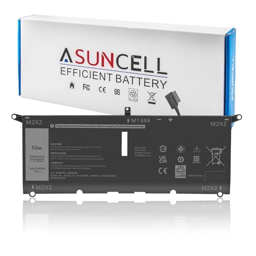 Image of DXGH8 52Wh 7.6V Battery for Dell XPS 13 9370 9380 2019 Inspiron 13 7390 7391 2-in-1 5390 5391 7490 Latitude 3301 E3301 Vostro 5390 5391 Series 0H754V H754V G8VCF G8VCF6C HK6N5 P113G001 P82G P82G001