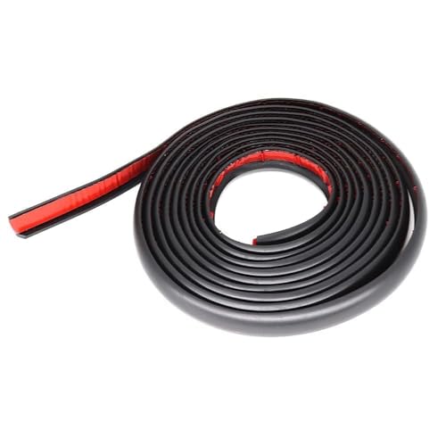 AUTOXBERT 3M/10Ft L-Style Car Truck Wheel Arches Fender Flares Cover Rubber Lips Seal Strip for Car Front Rear Bumper, Fender, Door Sill, Wheel Trims,Truck Bed Covers(3M*1.4CM,Black)