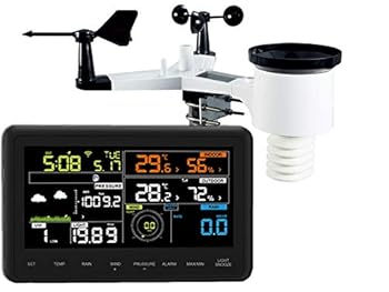 Froggit WH3600 Funk Estación meteorológica WiFi WLAN: El WH3600 combina la última tecnología de medición meteorológica con la última tecnología. Gracias al módulo WiFi integrado, tus datos meteorológicos locales serán globales, ya que puedes cargar en tiempo real tus datos meteorológicos en servidores m...