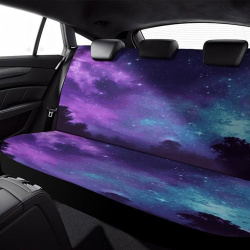 Funda de asiento de coche con cielo estrellado morado para proteger tu van 6