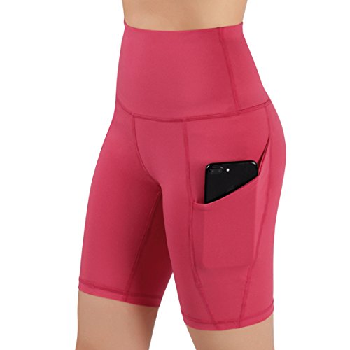image for ODODOS High Waist Out Pocket Yoga Short Tummy Control Workout Running 