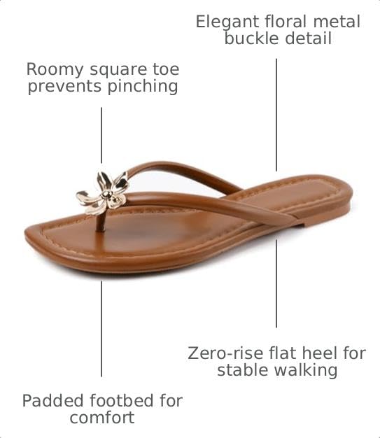 Image of DREAMSTORY Womens Beaded Flip Flops Beach Jeweled Thong Sandals