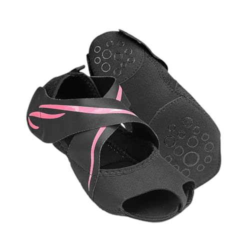 UGPLM Socks, Toeless Cross Tie Non Slip Sports Socks for Women, Pink, M