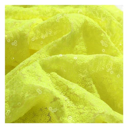 Tissu jaune scintillant grand format 200x130cm en tulle de décoration
