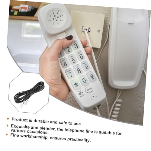 Cable telefónico RJ11 plano de 2 metros para organizar teléfonos de oficina y hogar pack 10 2