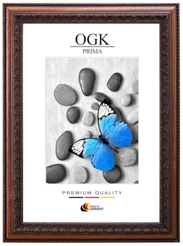 Online GalleryKing OGK_06   Marco de fotos de madera barroca (31 x 46 cm, tamaño a elegir), color marrón