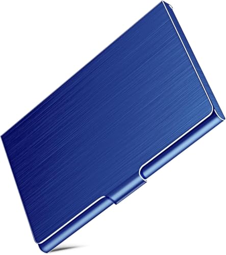 Slim Business Card Case for Men & Women, Pocket Metal Case, Professional Stainless Steel Business Card Holders, Purse Name Card Holder, Buckle Style Shut