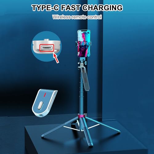 Trípode de video para vlogs y transmisión en vivo con rotación automática integrada 4