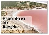 Imán para nevera Mekletin Pink Salt Lake on A Sunny Spring Day in The Steppe of Kalmykia, diseño 3