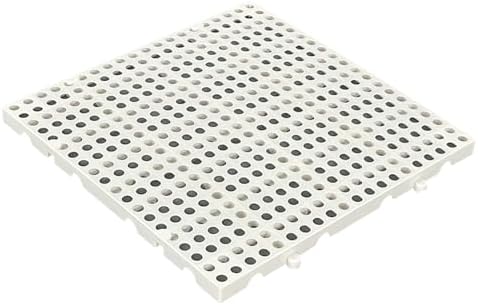 Lightweight Stackable Plastic Pallets - Waterproof & Ventilated Transport Pallets for Kitchen, Supermarket, Warehouse - 30x30cm/11.8x11.8in White- Durable & Space-Saving Solution