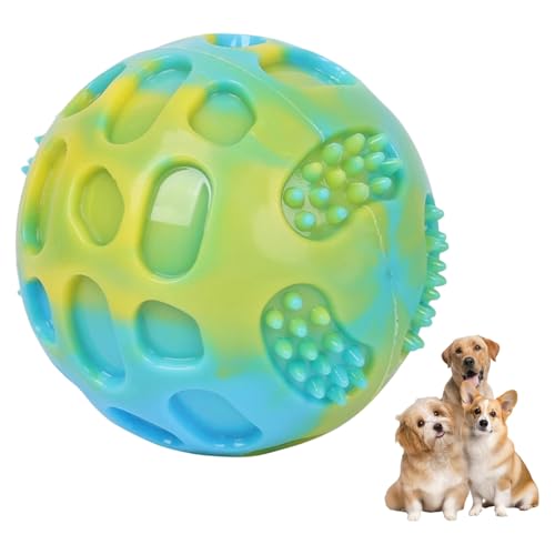 JEATHA Tough Dog Toy Ball for Powerful Chewers Durable Fetch Ball Large Dogs Interactive Play Toy for Aggressive Chewers Yellow Large