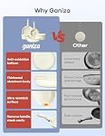 Ganiza Ensemble de produits de cuisine non bâton, 27 Pcs Pots et casseroles Ensemble de cuisson à induction antiadhésive avec poêles, poêle à sauter, casseroles, ustensiles de cuisine, poignée amovible, kit de cuisson pour toutes les poêles