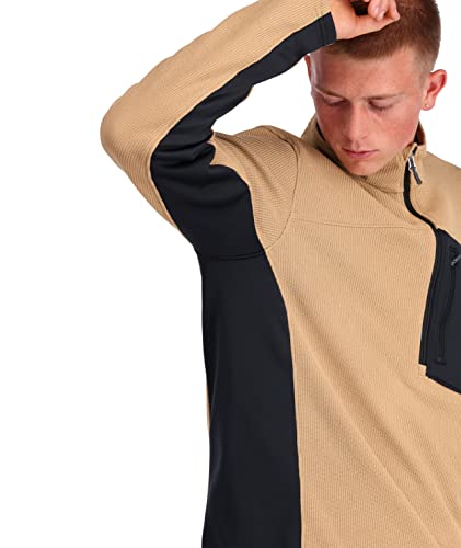 Image of Spyder Men's Bandit Hybrid 1 /2 Zip Fleece Ski Mid Layer Sweater Jacket