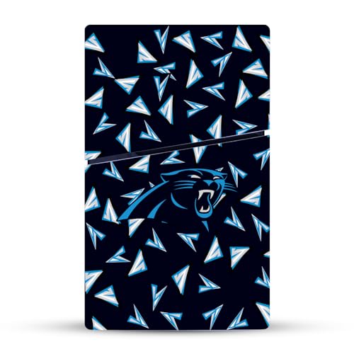 Skin PS5 Slim Disc Motif Géométrique Carolina Panthers Vinyle Adhésif Head Case