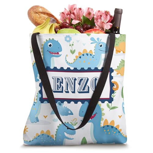 Dinosaur Dino TRex Personalized ENZO Tote Bag miniatura 4