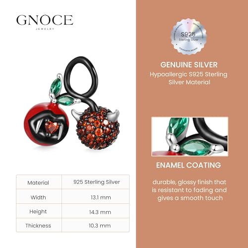 Image of GNOCE Food Themed Charm Beads Fit Charm Bracelet Necklace for Women