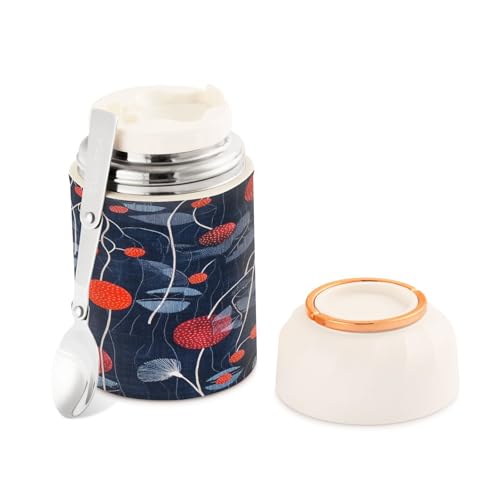Termo de comida de 500 ml con cuchara plegable para comida caliente 2
