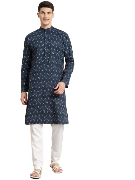 Image of SOJANYA (Since 1958, Men's Silk Blend Grey Kurta Pyjama & Silk Blend Jacket Combo