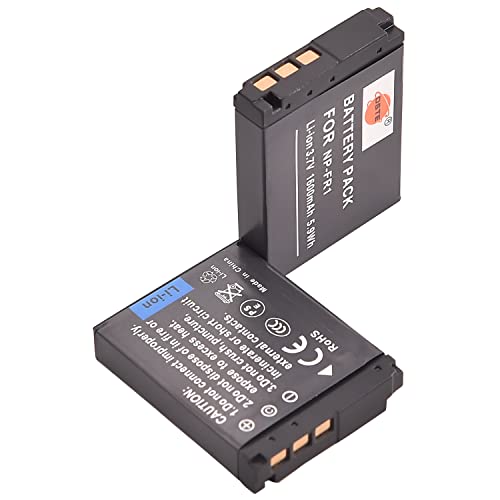 DSTE (2-Pack) Li-Ionen Batterie und Micro USB Ladegerät Anzug kompatibel mit Sony NP-FR1 DSC-F88 DSC-P100 DSC-P100/S DSC-P150/L DSC-P150/S DSC-P200 DSC-P200/B DSC-P200/R DSC-P200/S Kamera