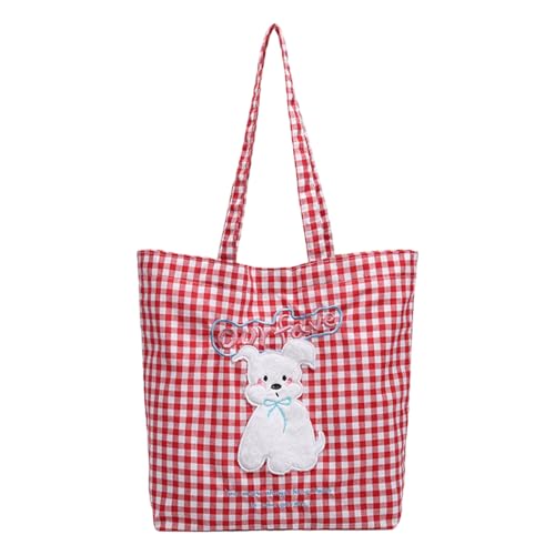 Elegant Dog Pattern Underarm Bag Fashionable Shoulder Bag Aesthetic Canvas Handbag With Spacious Interior For Women Spacious