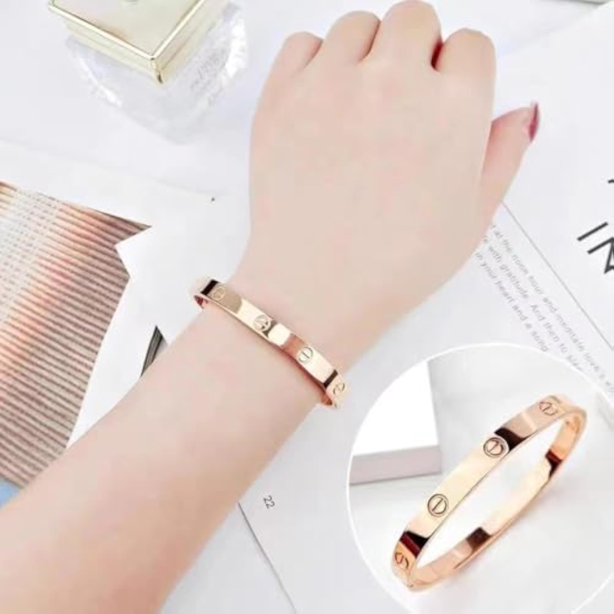 Stylish Stainless Steel Bangle Bracelet for Women