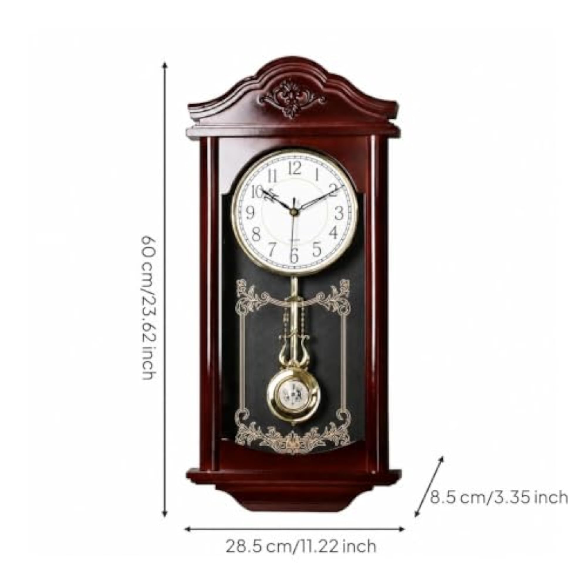 Powered Mantel Clock with Sweep Movement