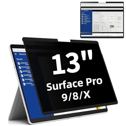 Surface Pro8/Surface Pro X/Surface Pro 9 13インチ用の 粘着式 プライバシーフィルター 覗き見防止フィルター ブルーライトカット パソコン PC モニター 液晶保護フィルム 反射防止 着脱式 着脱簡単