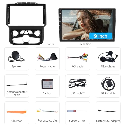 Radio para auto con pantalla de 9 pulgadas Android 13 para Dodge RAM miniatura 7
