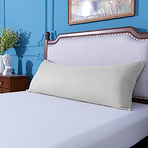 Image of NTBAY Body Microfiber Pillowcase, 1 Pack, 20 x 54, Light Grey
