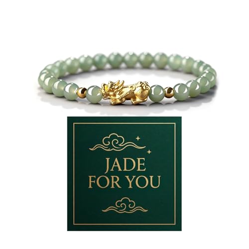Embtrem Feng Shui Jade Bracelet for Women Pixiu Charm Good