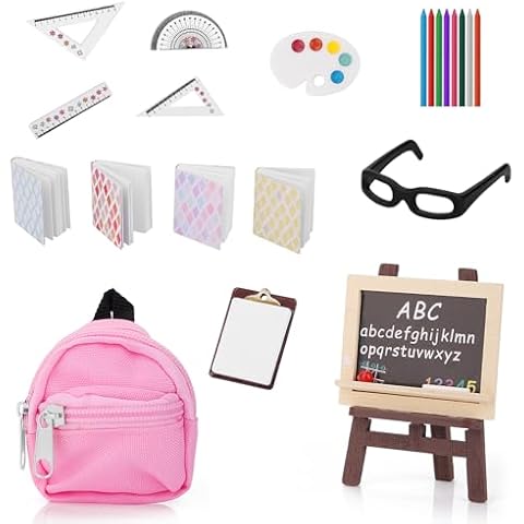 Andibro Miniature Doll School Supplies Set Cover