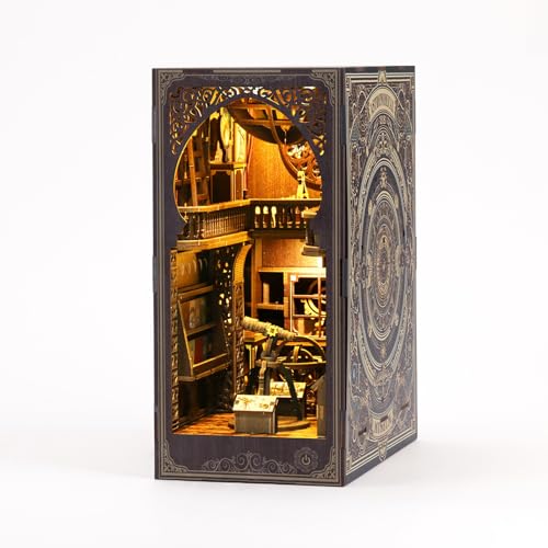 CRESYMME ミニチュアハウス ドールハウス ブックヌック キット 木製 DIY 立体 趣味 手作り （天文博物館）