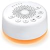 Easysleep – Máquina de sonido con 25 sonidos relajantes y luces nocturnas, con función de memoria, 32 niveles de volumen y 5 temporizadores de sueño, alimentado por CA o USB para relajación