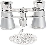 4Klassisch stilvolles Design. GagalU Hochleistungs-Fernglas, Monokular-Teleskop, 3 x 25, faltbar, Opernglas, Fernglas, Metallgehäuse mit Kette, optische Linse, Theater-Teleskop für Damen