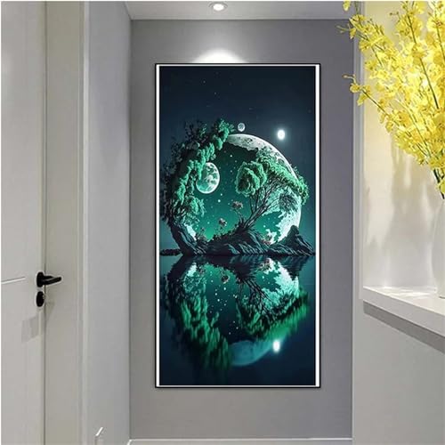 Diamond Painting Arbre lunaire 50x100cm pour Loisirs Créatifs Adultes