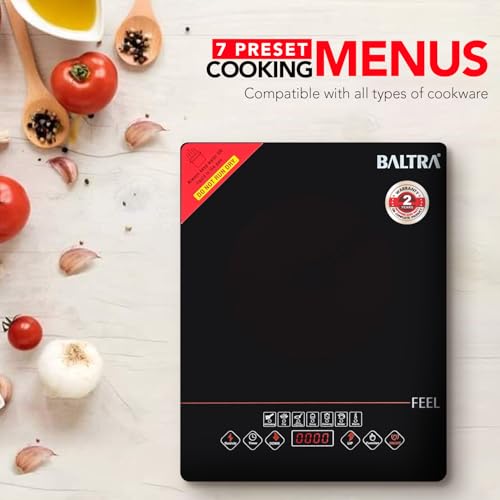 Image of BALTRA Radiant Feel Pro Infrared Glass Induction Cooktop Touch Panel 2000 Watt (All Utensil use-able)