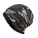Produktbild UJUNAOR Männer Frauen Tarnen Mütze Herbst Winter Kopfbedeckung Warme Baggy Camouflage Crochet Ski Beanie Caps Hut(Schwarz)