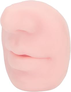 Expositores de rosto de silicone para adultos, modelo de imitação de silicone elástico para exibição de joias (cor de pele clara)