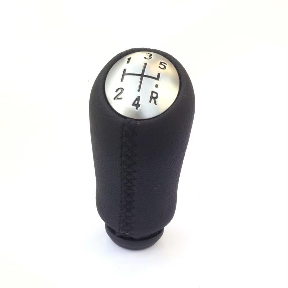 YDXHERTA Leather Chrome Gear Shift Knob Lever Shifter Pen for Renault for Clio 3 for Megane 2 for Scenic for Kangoo 2005-2009 Auto Parts(Matte)