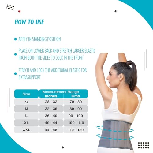Image of Professional Lumbo Sacral Belt, Lower Back Support, Posture Corrector, Medical Grade (S)