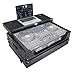 ProX XS-DDJFLX10WLTBL ATA Flight Style Road Case For Pioneer DDJ-FLX10 DJ Controller with Laptop Shelf 1U Rack Space Wheels and LED Black Finish